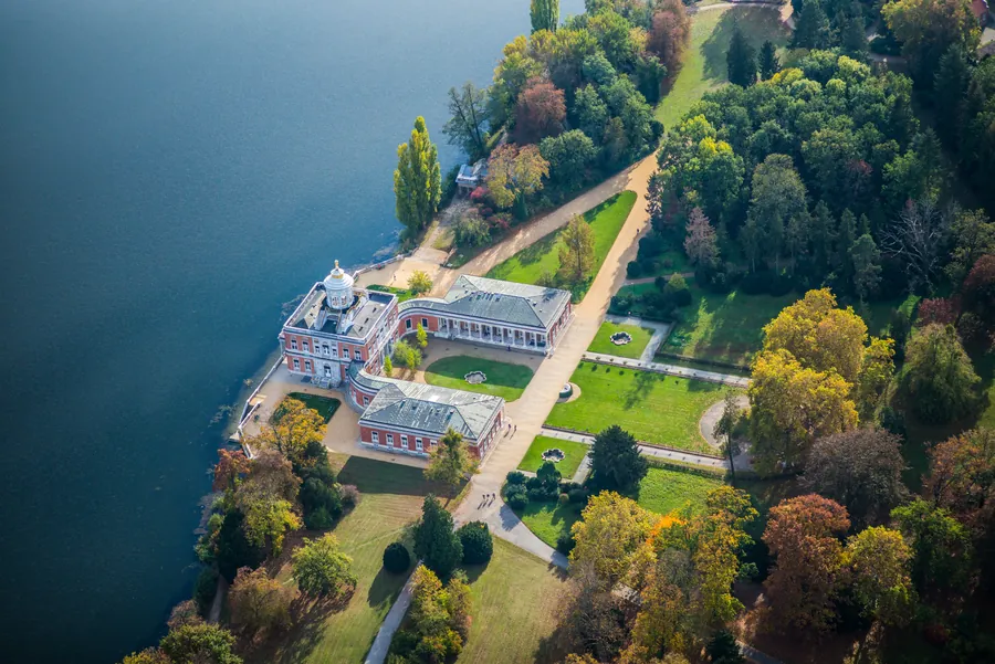 The Marble Palace on the shore of the Heiliger See in Potsdam